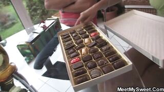 Birthday leads to three-way with older lovers and barely legal
