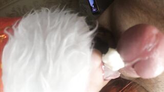 Fed the GINGER with a DICK, Deep Oral Sex, CREAM on