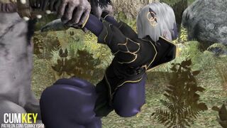 SFM African ELF SITTING ON THE WRONG MUSHROOM Monster BONED