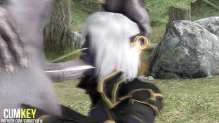 SFM African ELF SITTING ON THE WRONG MUSHROOM Monster BONED